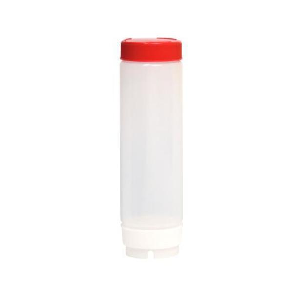 Tablecraft 24 oz Invertatop™ Squeeze Bottle with Red Cap 24SVREC